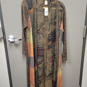 This That Soft Girl Western Scandi Minimal Cardigan Duster Sz M NWT Long Sleeve